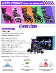 2pm Sports Vinal Girls Adjustable Inline Skates with Light up Wheels Beginner Skates Fun Illuminating Roller Skates for Kids Boys and Ladies - Violet Medium(1Y-4Y US)