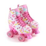 Barbie Roller Skates for Girls - Adjustable Sizes 12-2, Glitter Wheels, ABEC 5 Bearings - Durable PVC Material, Foam Shoe Lining - Perfect for Active Fun and Adventures