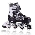 Kuxuan Skates Adjustable Inline Skates for Kids and Youth with Full Light Up Wheels Outdoor Fun Illuminating Skates for Girls and Boys