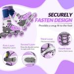 SUPER YOUNGSTER Adjustable Inline Skates for Boys Girls Ages 4-12 with Light Up Wheels, Roller Skates Blades for Youth Kids Indoor & Outdoor Beginners