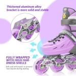 SUPER YOUNGSTER Adjustable Inline Skates for Boys Girls Ages 4-12 with Light Up Wheels, Roller Skates Blades for Youth Kids Indoor & Outdoor Beginners