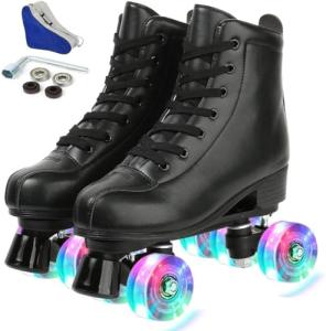 Jessie PU Leather Adjustable Roller Skates for Everyone