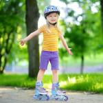 Kids Inline Skates for Girls and Boys -Purple Blades Roller for Kids Youth Age 7 8 9 10 - Adjustable All Light up Wheels Indoor Outdoor Sports Birthday Gift for Son and Grandson