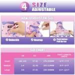 Nattork Inline Skates for Girls and Boys Kids, 4 Sizes Adjustable Inline Skates with Light up Wheels, Illuminating Beginner Roller Skates for Kids & Adult Youth Teal Age 10-12 Size 5 6 7 8