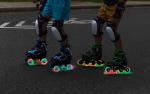 MammyGol Adjustable Inline Skates for Boys Girls Kids Youth with Light up Wheels, Teal Beginner Blades Roller Skates for Boys Size 1 2 3 4 Ages 6-12