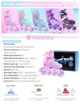2PM SPORTS Kids Inline Skates Girls Ages 5-8 8-12 4-6 6-12 10-14 with Light Up Wheels, Adjustable Kids Blades Roller Skates for Girls Beginner Youth Outdoor Size 11C 1 2 3 4 5 6 7 8 Pink Butterfly