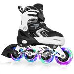 Nattork Adjustable Inline Skates for Kids,Boys Girls Roller Skates with Light up Wheels