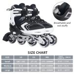 Nattork Adjustable Inline Skates for Kids,Boys Girls Roller Skates with Light up Wheels