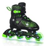 Nattork Adjustable Children's Inline Skates with PU Flash Wheels, Fun Inline Skates with Light-up Wheels, for Ages 4-12, Indoor/Outdoor Birthday Gift for Beginners,Kids and Youths Ages 4-12 8-12 5-8