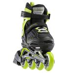 Bladerunner by Rollerblade Phoenix Boys Adjustable Fitness Inline Skate, Black and Green Size 5-8