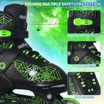 Nattork Adjustable Children's Inline Skates with PU Flash Wheels, Fun Inline Skates with Light-up Wheels, for Ages 4-12, Indoor/Outdoor Birthday Gift for Beginners,Kids and Youths Ages 4-12 8-12 5-8