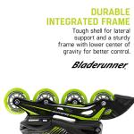 Bladerunner by Rollerblade Phoenix Boys Adjustable Fitness Inline Skate, Black and Green Size 5-8