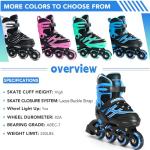 METROLLER Inline Skates for Girls Boys Ages 5-8 8-12 Adjustable Illuminating Wheels Inline Roller Skates for Youth Kids Outdoor Blades