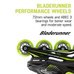 Bladerunner by Rollerblade Phoenix Boys Adjustable Fitness Inline Skate, Black and Green Size 5-8