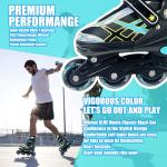 Adjustable Inline Skates for Boys Girls Ages 4-16, All 8 Wheels of Inline Roller Skates Light Up, Roller Skates Blades for Youth Kids Indoor & Outdoor Beginners