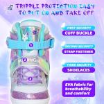 MammyGol Adjustable Inline Skates for Girls Boys Ages 4-12 with Light up Wheels & Butterfly Design – Vibrant Flashing Roller Skates, Perfect Beginner Skates for Kids Youth