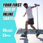 Adjustable Inline Skates for Boys Girls Ages 4-16, All 8 Wheels of Inline Roller Skates Light Up, Roller Skates Blades for Youth Kids Indoor & Outdoor Beginners