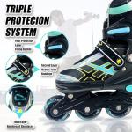 Adjustable Inline Skates for Boys Girls Ages 4-16, All 8 Wheels of Inline Roller Skates Light Up, Roller Skates Blades for Youth Kids Indoor & Outdoor Beginners