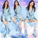 JajaHoho Shiny Holographic High Top Roller Skates