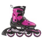 Rollerblade Microblade Girl's Adjustable Fitness Inline Skate, Pink and Bubble Gum, Junior, Youth Performance Inline Skates, Youth,Pink/Bubble Gum, Size Kids 5 - 8