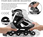 Nattork Blade Roller Skates for Boys with Light Up Wheel,Adjustable Inline Skates for Little Kids Toddler Children's Outdoor & Indoor Ages 5-8 4 5 6 7, Beginners Black