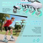 LEVYTEMP Adjustable Inline Skates for Kids and Adults, Outdoor Beginner Roller Skates with All Light Up Wheels for Girls, Boys, Men and Women