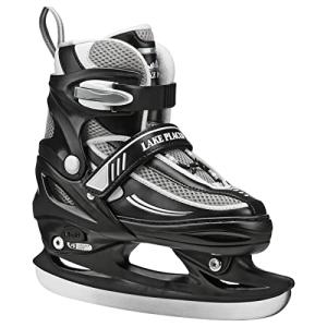 Lake Placid Summit Boy's Adjustable Ice Skate Black/White Medium (1-4)