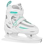 Lake Placid Summit Girl's Adjustable Ice Skate White/Mint Medium (1-4)