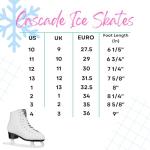 Lake Placid Cascade Girl's Figure Ice Skates White Size 3