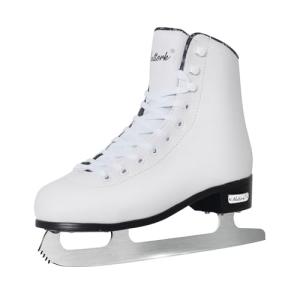 Nattork White Figure Skates Excellence Stainless Steel Blades Ice Figure Skating with Enhanced Support Strength Performance and Ultimate Comfort for Boys and Girls