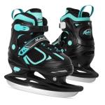 Nattork Ice Skates for Kids, Boys and Girls, Hockey Lace-Up Adjustable Skates - Soft Padding and Reinforced Ankle Support with 4 Sizes Adjustments - Teal