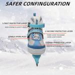 BASYNOL Nattork Adjustable Ice Skates for Kids, Anti-Skid Ice Skate Shoes,Ice Hockey Suitable for Outdoor and Skating Rinks,Snowflake,S