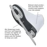 Nattork White Figure Skates Excellence Stainless Steel Blades Ice Figure Skating with Enhanced Support Strength Performance and Ultimate Comfort for Boys and Girls