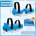 Tryly 1Pair Upgraded Toddler Ice Skates, Kids Adjustable 2-in-1 Double & Single Convertible Blade Skates with Hook and Loop Fastener Straps for Winter Toddler Training Shoes Beginner (Blue)