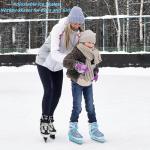 BASYNOL Nattork Adjustable Ice Skates for Kids, Anti-Skid Ice Skate Shoes,Ice Hockey Suitable for Outdoor and Skating Rinks,Snowflake,S
