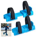 Winter Toddler Ice Skates, Adjustable Double Runner Ice Skates with Hook and Loop Fastener Straps, Blue Double Blade Ice Skates for Kids Toddler Training Shoes Beginner
