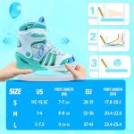 SMOOJOY Boys Ice Skates Adjustable, Smooth Blade Iceskates Age 8-12, Comfortable Lining Ice Skating Shoes for Kids Youth Beginner, Perfect for Outdoor and Indoor Rink