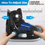 Nattork Adjustable Kids Ice Skate for Boys Girls Adult, Soft Padding and Reinforced Ankle Support Ice Hockey Skates