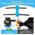 Winter Toddler Ice Skates, Adjustable Double Runner Ice Skates with Hook and Loop Fastener Straps, Blue Double Blade Ice Skates for Kids Toddler Training Shoes Beginner