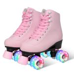 Wiwiy High Top Pink Roller Skates for All
