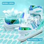 SMOOJOY Boys Ice Skates Adjustable, Smooth Blade Iceskates Age 8-12, Comfortable Lining Ice Skating Shoes for Kids Youth Beginner, Perfect for Outdoor and Indoor Rink