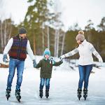 MammyGol Adjustable Ice Skating for Kids, Boys and Girls, Blue Ice Skates Size Small Hockey Lace-Up Ice Skate for Beginner