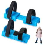 Tryly 1Pair Toddler Ice Skates, Kids Adjustable Double Runner Ice Skates with Hook and Loop Fastener Straps, Blue Double Blade Ice Skates for Winter Toddler Training Shoes Beginner (Blue)