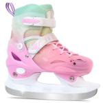 LEVYTEMP Adjustable Girls Ice Skates for Kids - Ice Skating Shoes - Hockey Lace-Up Skates for Youth Beginners,Pink Blue Green