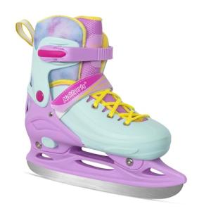 Nattork Kids Ice Skates 4 Sizes Adjustable for Girls Boys,Beginner Ice Skating for Outdoor, Soft and Comfortable Hard Protection for Children Youth Adult Age 11 12 13 14 Teal Pink