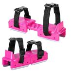 Shupakul 1 Pair Toddler Ice Skates, Adjustable Kids Ice Skates with Touch Fastener, Pink Double Runner Ice Skates for Toddler Winter Beginner Ski