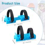 Tryly 1Pair Toddler Ice Skates, Kids Adjustable Double Runner Ice Skates with Hook and Loop Fastener Straps, Blue Double Blade Ice Skates for Winter Toddler Training Shoes Beginner (Blue)
