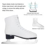 Nattork White Figure Skates Excellence Stainless Steel Blades Ice Figure Skating with Enhanced Support Strength Performance and Ultimate Comfort for Boys and Girls