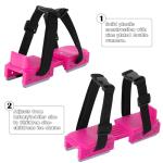 Shupakul 1 Pair Toddler Ice Skates, Adjustable Kids Ice Skates with Touch Fastener, Pink Double Runner Ice Skates for Toddler Winter Beginner Ski