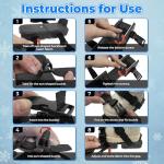 Nattork Adjustable Little Kids Ice Skates Double Runner with Strap Fastening for Toddlers, Kids, Beginner Skater(Black)